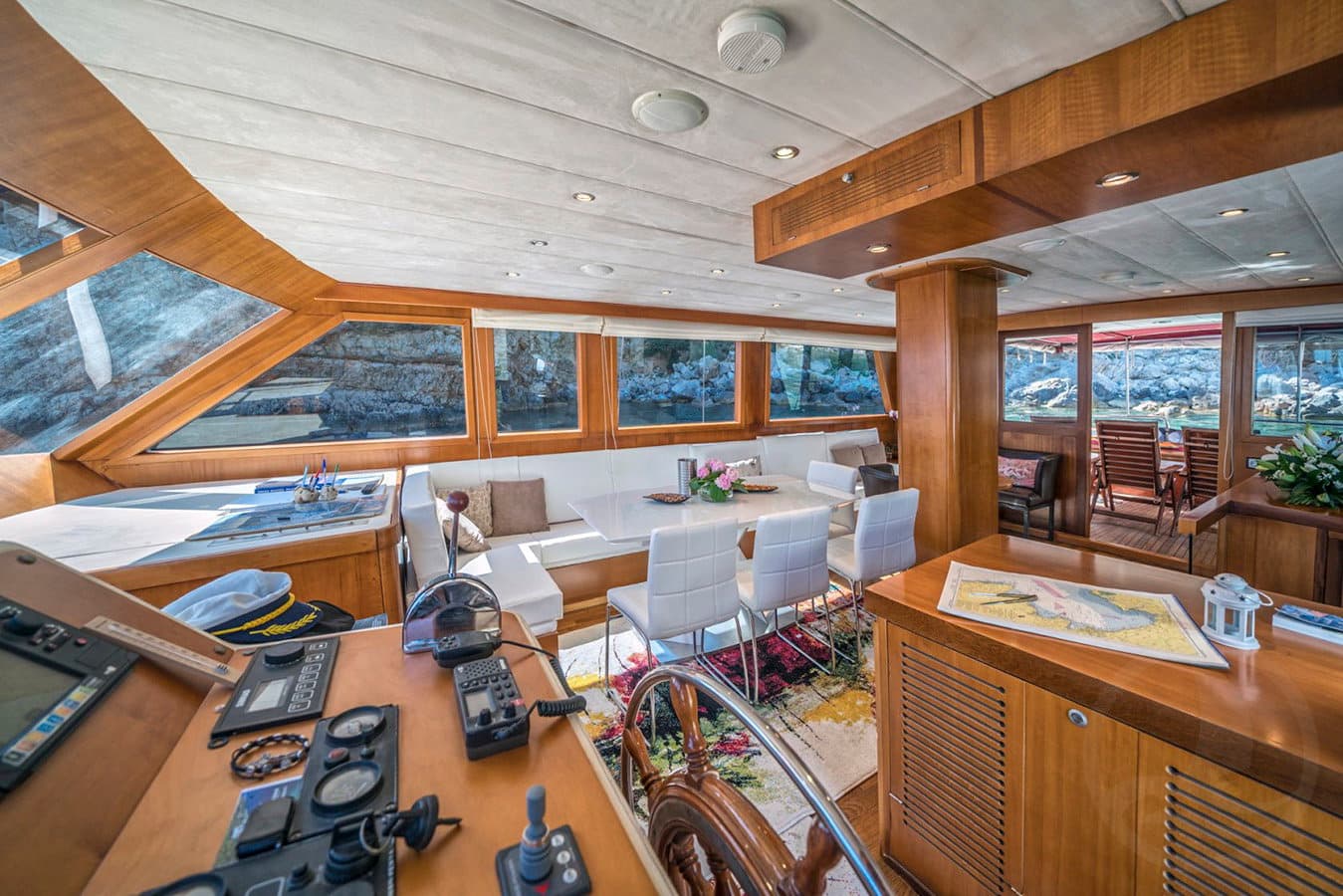 Captain's navigation desk
