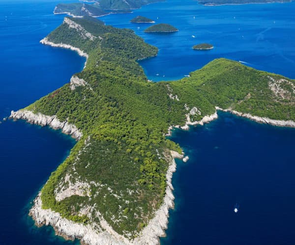 Calm early-season Elaphite Islands