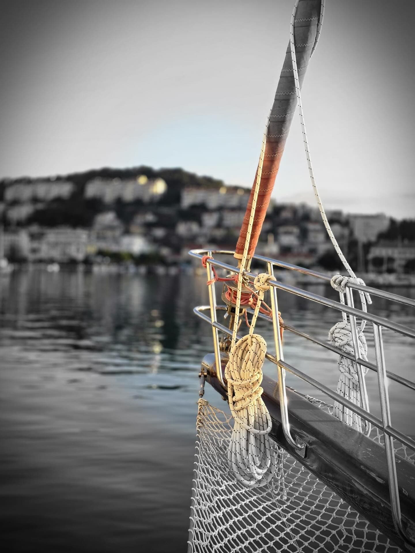 View of Lokrum island from the gulet