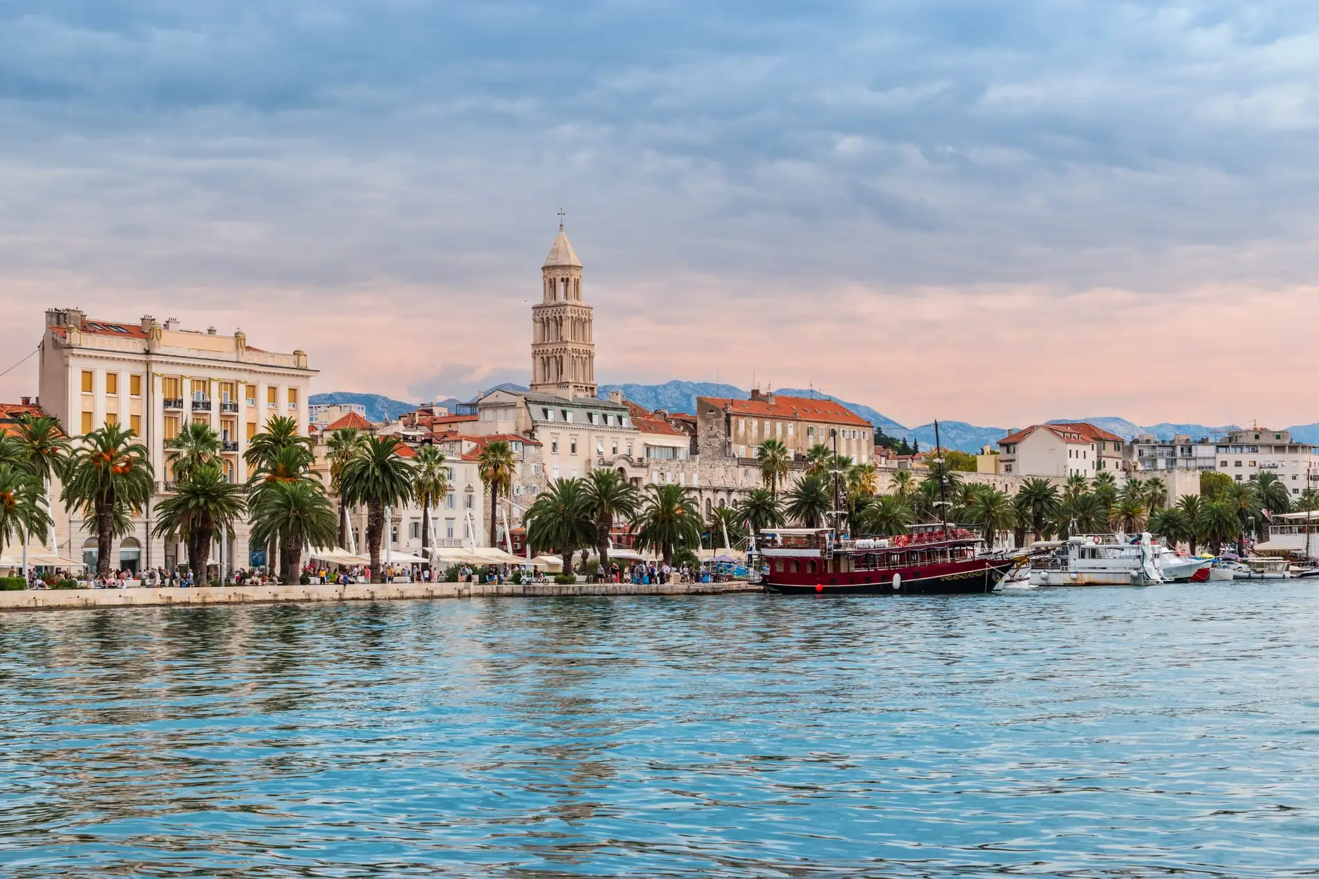 The Riva promenade and Diocletian's Palace in Split